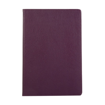 For Samsung Galaxy Tab S9+ 360 Degrees Rotation Holder Litchi Texture Leather Tablet Case(Purple) - Galaxy Tab S9+ Cases by buy2fix | Online Shopping UK | buy2fix