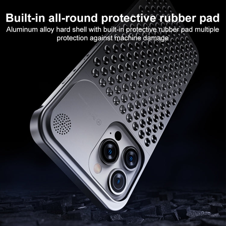 For iPhone 14 Plus Aromatherapy Aluminum Alloy Cooling Phone Case(Silver) - iPhone 14 Plus Cases by buy2fix | Online Shopping UK | buy2fix