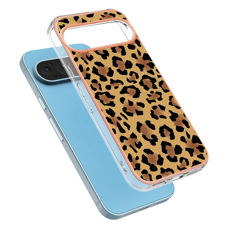 For Google Pixel 9 / 9 Pro Electroplating Dual-side IMD Phone Case(Leopard Print) - Google Cases by buy2fix | Online Shopping UK | buy2fix