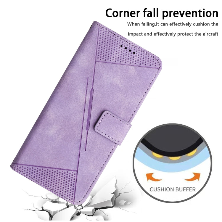 For OnePlus 12 Dream Triangle Leather Phone Case with Lanyard(Purple) - OnePlus Cases by buy2fix | Online Shopping UK | buy2fix