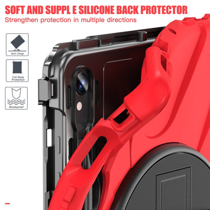 For Samsung Galaxy Tab S9 / S8 / S7 Rotary Handle Grab TPU + PC Tablet Case(Red) - Galaxy Tab S9 Cases by buy2fix | Online Shopping UK | buy2fix