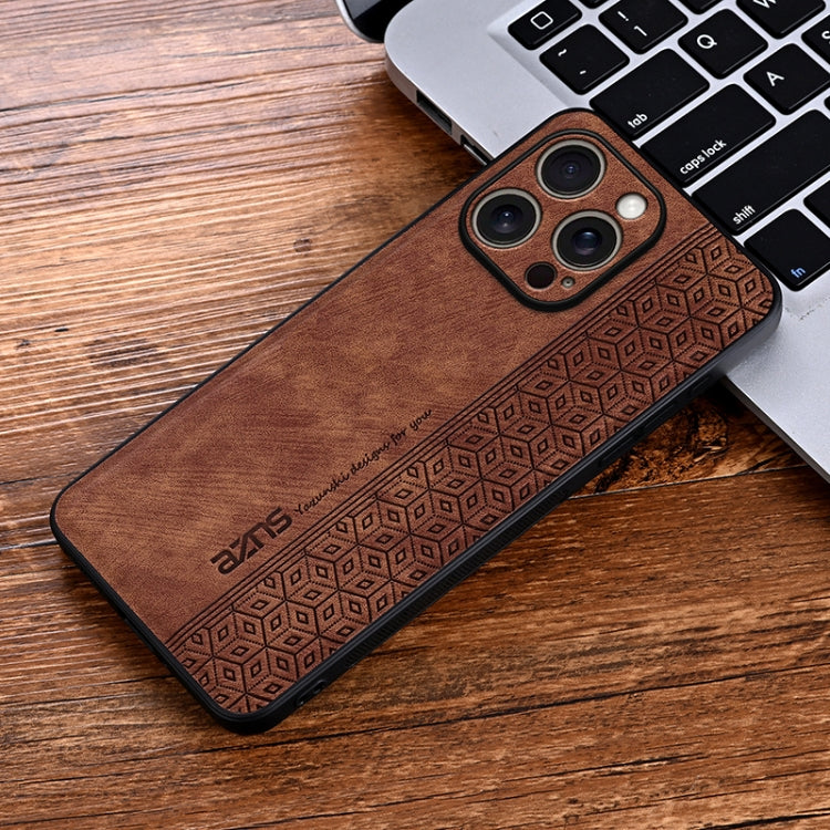 For iPhone 16 Pro Max AZNS 3D Embossed Skin Feel Phone Case(Brown) - iPhone 16 Pro Max Cases by AZNS | Online Shopping UK | buy2fix