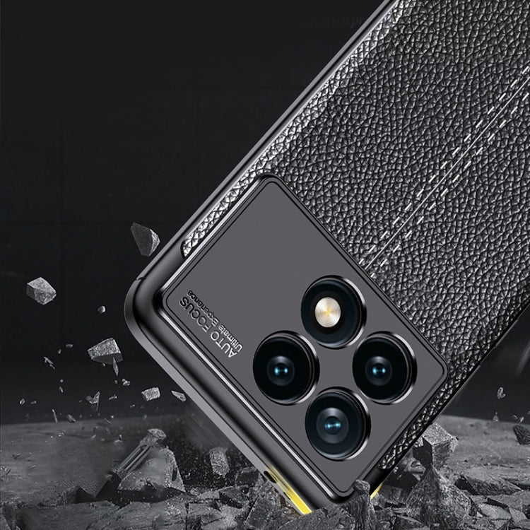 For Xiaomi Redmi K70 Litchi Texture Shockproof TPU Phone Case(Black) - K70 Cases by buy2fix | Online Shopping UK | buy2fix