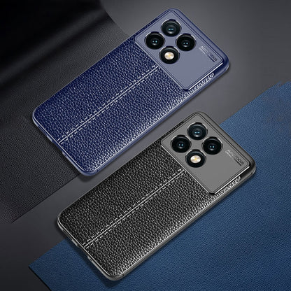 For Xiaomi Redmi K70 Pro Litchi Texture Shockproof TPU Phone Case(Blue) - K70 Pro Cases by buy2fix | Online Shopping UK | buy2fix