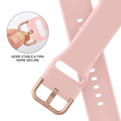 For Apple Watch Series 8 45mm Pin Buckle Silicone Watch Band(Pink) - Watch Bands by buy2fix | Online Shopping UK | buy2fix