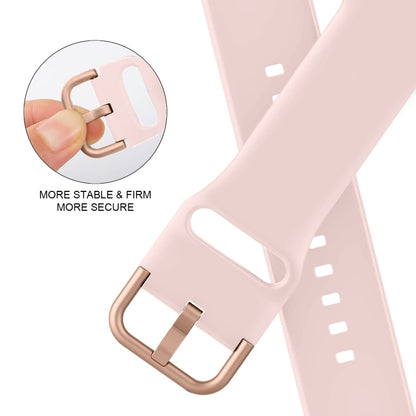 For Apple Watch Series 7 45mm Pin Buckle Silicone Watch Band(Pink Sand) - Watch Bands by buy2fix | Online Shopping UK | buy2fix