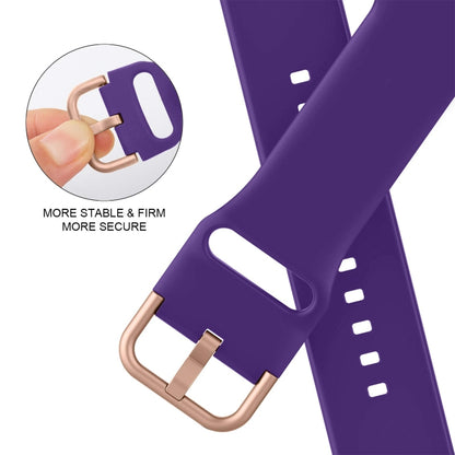 For Apple Watch Series 6 40mm Pin Buckle Silicone Watch Band(Purple) - Watch Bands by buy2fix | Online Shopping UK | buy2fix