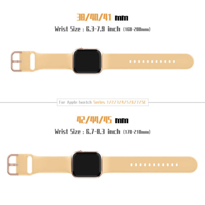 For Apple Watch Series 6 44mm Pin Buckle Silicone Watch Band(Light Orange) - Watch Bands by buy2fix | Online Shopping UK | buy2fix