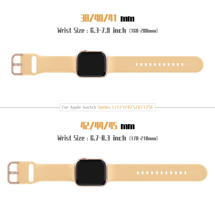 For Apple Watch Series 4 40mm Pin Buckle Silicone Watch Band(Light Orange) - Watch Bands by buy2fix | Online Shopping UK | buy2fix