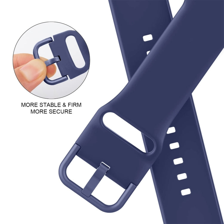 For Apple Watch SE 2023 40mm Pin Buckle Silicone Watch Band(Violet Gray) - Watch Bands by buy2fix | Online Shopping UK | buy2fix