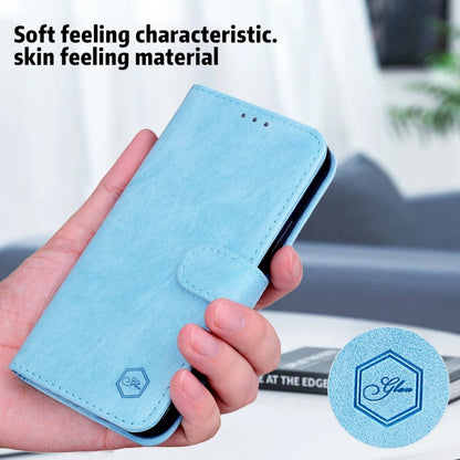 For Google Pixel 9 Pro Skin Feeling Oil Leather Texture PU + TPU Phone Case(Light Blue) - Google Cases by buy2fix | Online Shopping UK | buy2fix