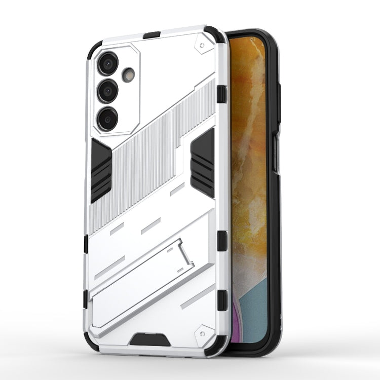 For Samsung Galaxy M15 5G Global Punk Armor 2 in 1 PC + TPU Shockproof Phone Case with Invisible Holder(White) - Galaxy Phone Cases by buy2fix | Online Shopping UK | buy2fix