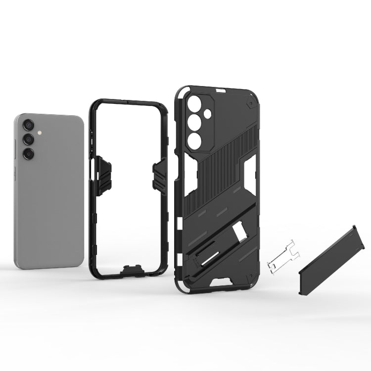 For Samsung Galaxy M15 5G Global Punk Armor 2 in 1 PC + TPU Shockproof Phone Case with Invisible Holder(White) - Galaxy Phone Cases by buy2fix | Online Shopping UK | buy2fix