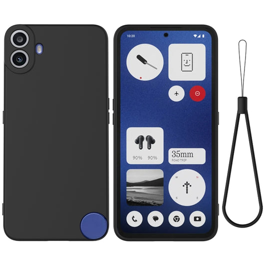 For Nothing CMF Phone 1 Pure Color Liquid Silicone Shockproof Phone Case(Black) - More Brand by buy2fix | Online Shopping UK | buy2fix