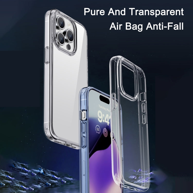 For iPhone 15 Pro Max iPAKY Hanguang Series Transparent TPU+PC Phone Case(Transparent Black) - iPhone 15 Pro Max Cases by iPAKY | Online Shopping UK | buy2fix