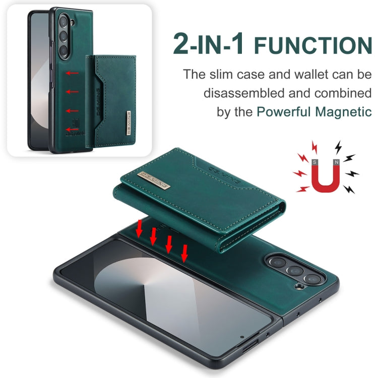 For Samsung Galaxy Z Fold6 DG.MING M2 Series 3-Fold Multi Card Bag + Magnetic Phone Case(Green) - Galaxy Z Fold6 5G Cases by DG.MING | Online Shopping UK | buy2fix