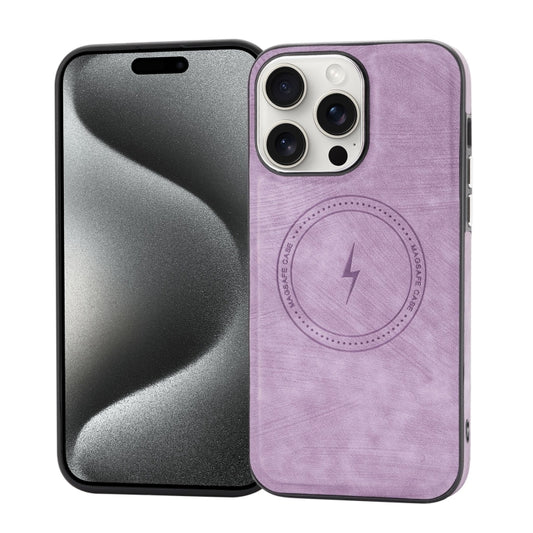 For iPhone 15 Pro Max Side PU Hybrid TPU Magsafe Phone Case(Light Purple) - iPhone 15 Pro Max Cases by buy2fix | Online Shopping UK | buy2fix