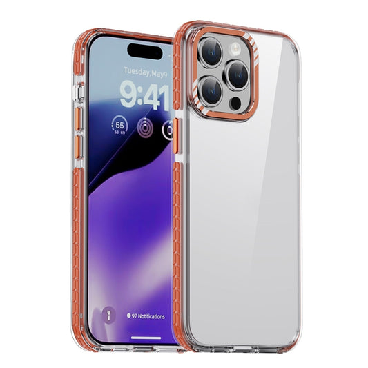 For iPhone 15 Pro Max iPAKY MT Series Transparent PC+TPU Phone Case(Orange) - iPhone 15 Pro Max Cases by iPAKY | Online Shopping UK | buy2fix