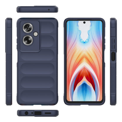 For OPPO A79 5G Global Magic Shield TPU + Flannel Phone Case(Dark Blue) - OPPO Cases by buy2fix | Online Shopping UK | buy2fix