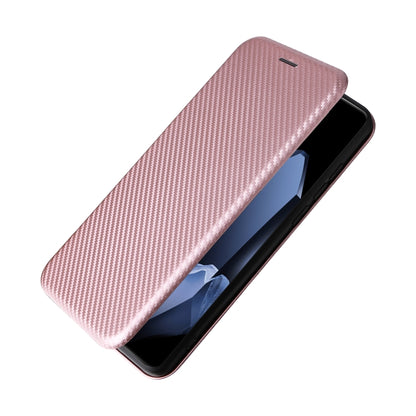 For OnePlus 13 Carbon Fiber Texture Flip Leather Phone Case(Pink) - OnePlus Cases by buy2fix | Online Shopping UK | buy2fix