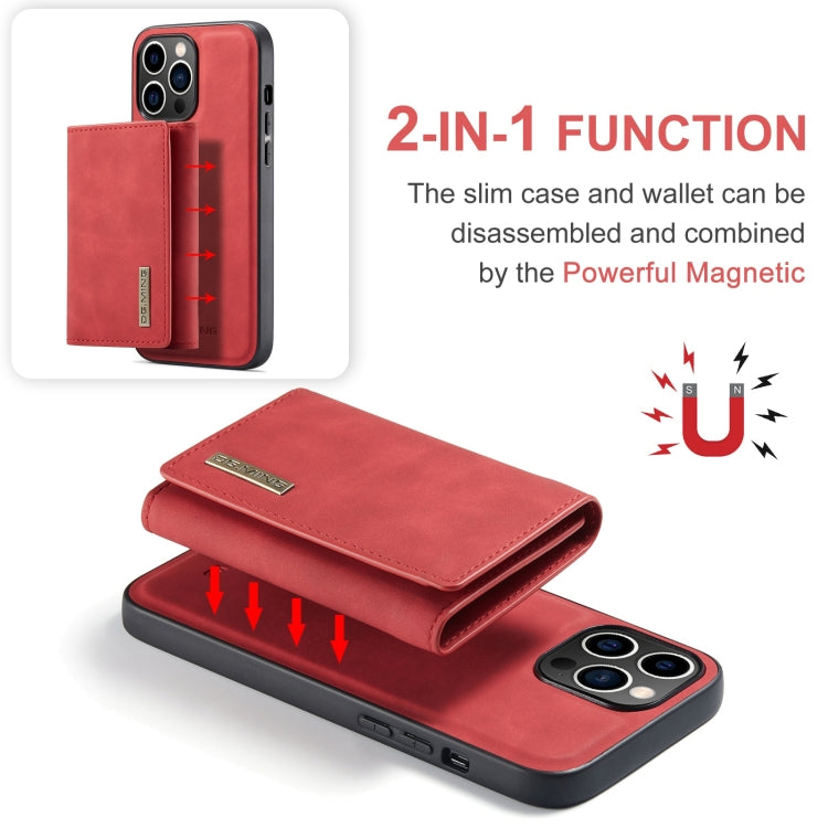 For iPhone 15 Pro Max DG.MING M1 Series 3-Fold Multi Card Wallet Leather Phone Case(Red) - iPhone 15 Pro Max Cases by DG.MING | Online Shopping UK | buy2fix