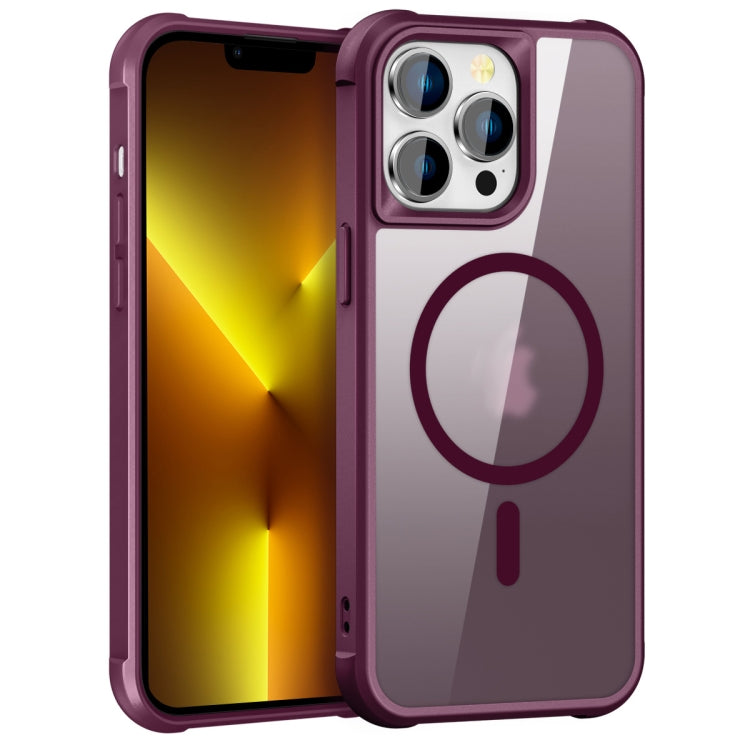 For iPhone 13 Pro Max / 12 Pro Max MagSafe Magnetic Phone Case(Wine Red) - iPhone 13 Pro Max Cases by buy2fix | Online Shopping UK | buy2fix