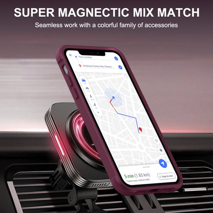 For iPhone 12 / 12 Pro MagSafe Magnetic Phone Case(Wine Red) - iPhone 12 / 12 Pro Cases by buy2fix | Online Shopping UK | buy2fix