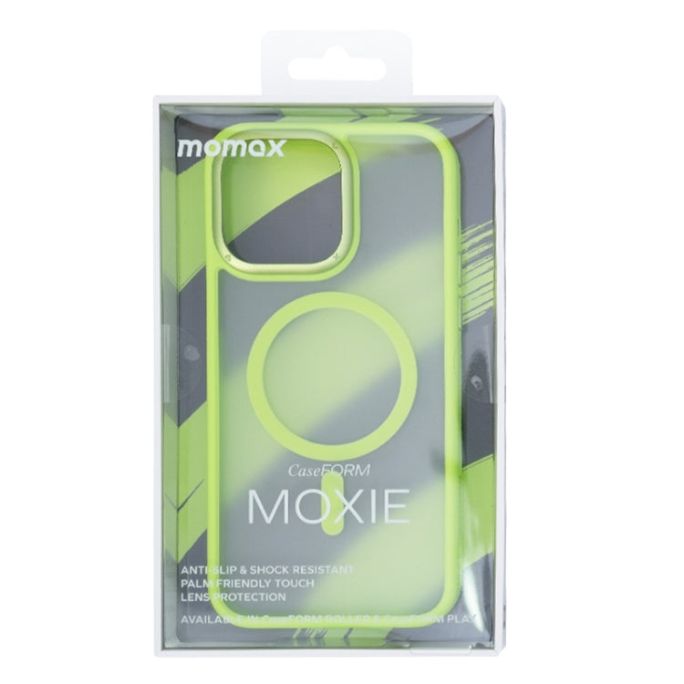 For iPhone 15 Pro Max MOMAX Magsafe Magnetic PC + TPU + Metal Phone Case(Green) - iPhone 15 Pro Max Cases by MOMAX | Online Shopping UK | buy2fix