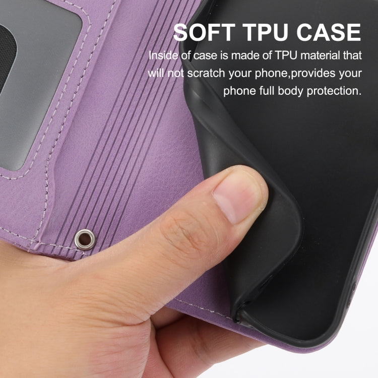 For iPhone 16 Oil Skin Zipper Wallet Leather Phone Case(Purple) - iPhone 16 Cases by buy2fix | Online Shopping UK | buy2fix