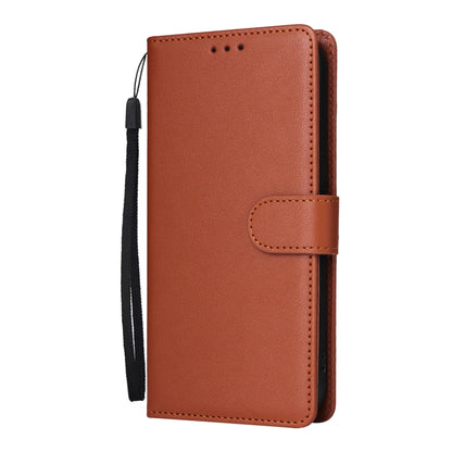 For iPhone 16 Pro Max Multifunctional Horizontal Flip Leather Phone Case with Three Card Slots(Brown) - iPhone 16 Pro Max Cases by buy2fix | Online Shopping UK | buy2fix