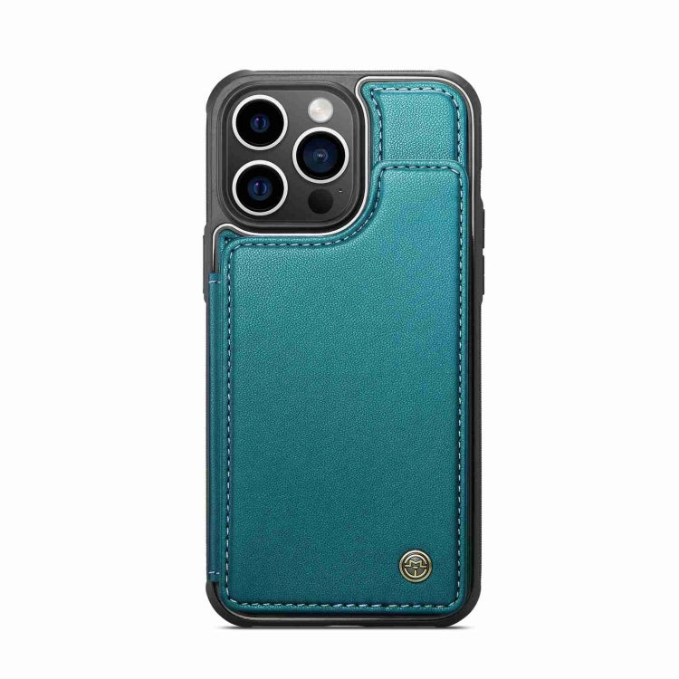 For iPhone 15 Pro Max CaseMe C22 Card Slots Holder RFID Anti-theft Phone Case(Blue Green) - iPhone 15 Pro Max Cases by CaseMe | Online Shopping UK | buy2fix