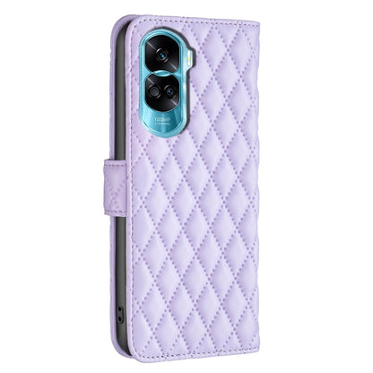 For Honor 90 Lite/X50i Diamond Lattice Wallet Flip Leather Phone Case(Purple) - Honor Cases by buy2fix | Online Shopping UK | buy2fix