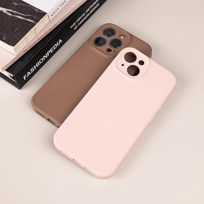 For iPhone 16 Pro Pure Color Liquid Silicone Fine Pore Phone Case(Grey Pink) - iPhone 16 Pro Cases by buy2fix | Online Shopping UK | buy2fix