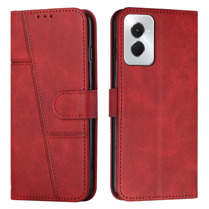 For Motorola Moto G Power 2024 Stitching Calf Texture Buckle Leather Phone Case(Red) - Motorola Cases by buy2fix | Online Shopping UK | buy2fix