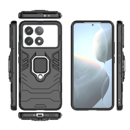 For Xiaomi Redmi K70 Shockproof PC + TPU Holder Phone Case(Black) - K70 Cases by buy2fix | Online Shopping UK | buy2fix