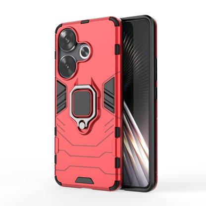 For Xiaomi Poco F6 Shockproof PC + TPU Holder Phone Case(Red) - Xiaomi Cases by buy2fix | Online Shopping UK | buy2fix