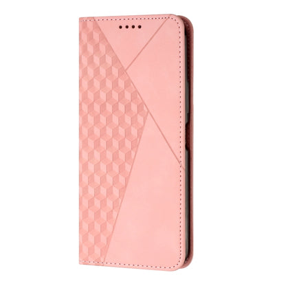 For Motorola Moto G Power 5G 2024 Diamond Splicing Skin Feel Magnetic Leather Phone Case(Rose Gold) - Motorola Cases by buy2fix | Online Shopping UK | buy2fix