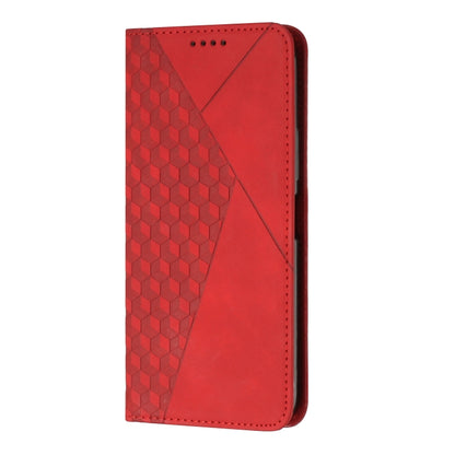 For Motorola Edge 2024 Diamond Splicing Skin Feel Magnetic Leather Phone Case(Red) - Motorola Cases by buy2fix | Online Shopping UK | buy2fix