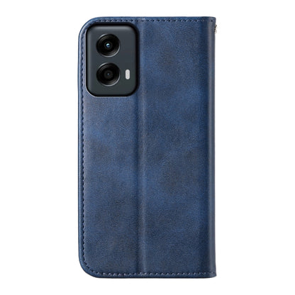 For Motorola Moto G Stylus 5G 2024 Cubic Grid Calf Texture Magnetic Leather Phone Case(Blue) - Motorola Cases by buy2fix | Online Shopping UK | buy2fix