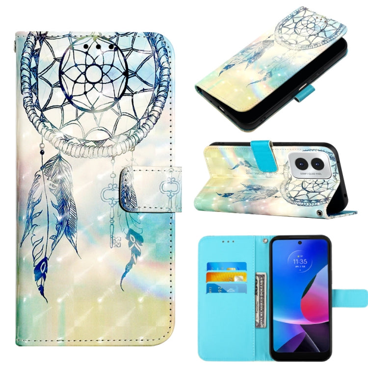 For Motorola Moto G Play 4G 2024 3D Painting Horizontal Flip Leather Phone Case(Dream Wind Chimes) - Motorola Cases by buy2fix | Online Shopping UK | buy2fix