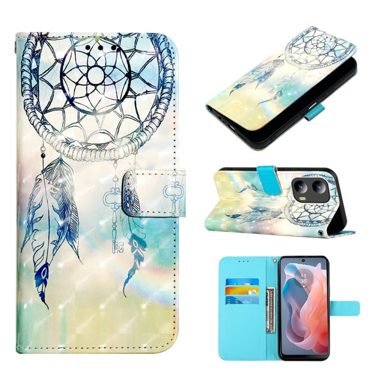 For Motorola Moto G Play 5G 2024 3D Painting Horizontal Flip Leather Phone Case(Dream Wind Chimes) - Motorola Cases by buy2fix | Online Shopping UK | buy2fix