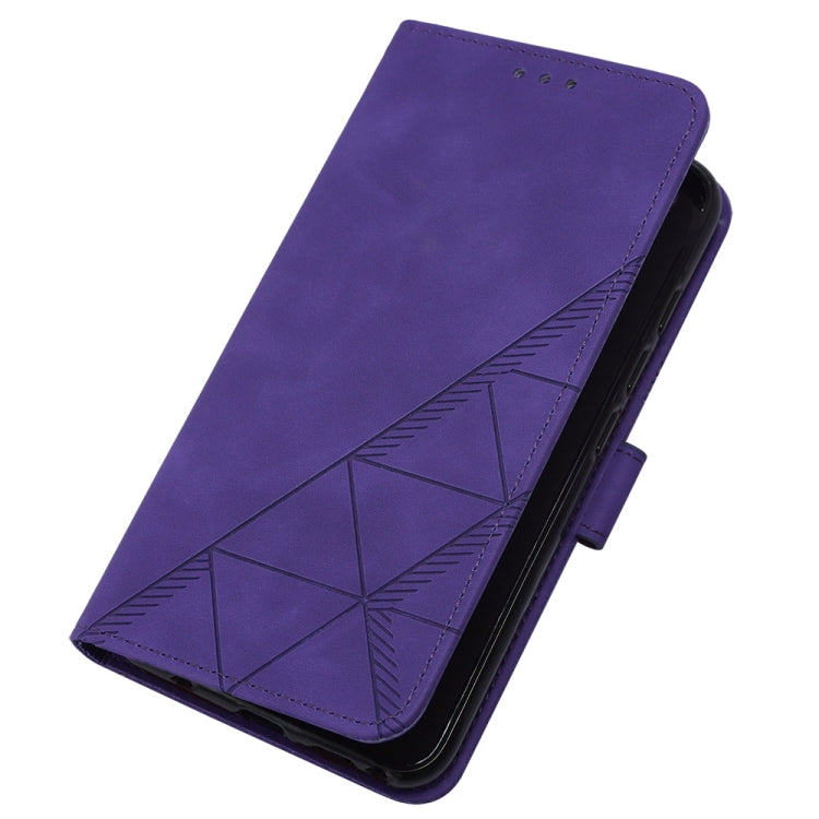 For Motorola Moto G Stylus 5G 2024 Crossbody 3D Embossed Flip Leather Phone Case(Purple) - Motorola Cases by buy2fix | Online Shopping UK | buy2fix