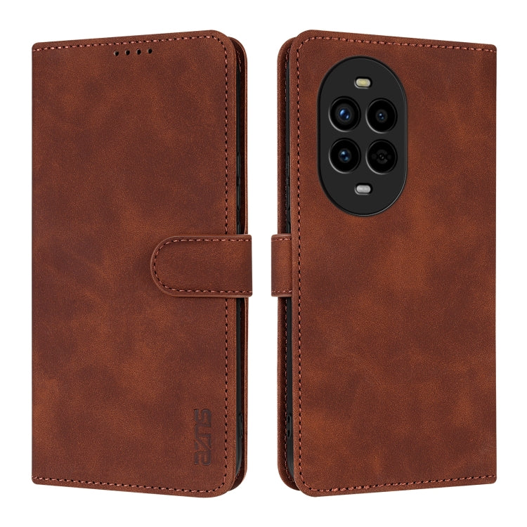 For Huawei nova 13 Pro AZNS Skin Feel Calf Texture Flip Leather Phone Case(Brown) - Huawei Cases by AZNS | Online Shopping UK | buy2fix