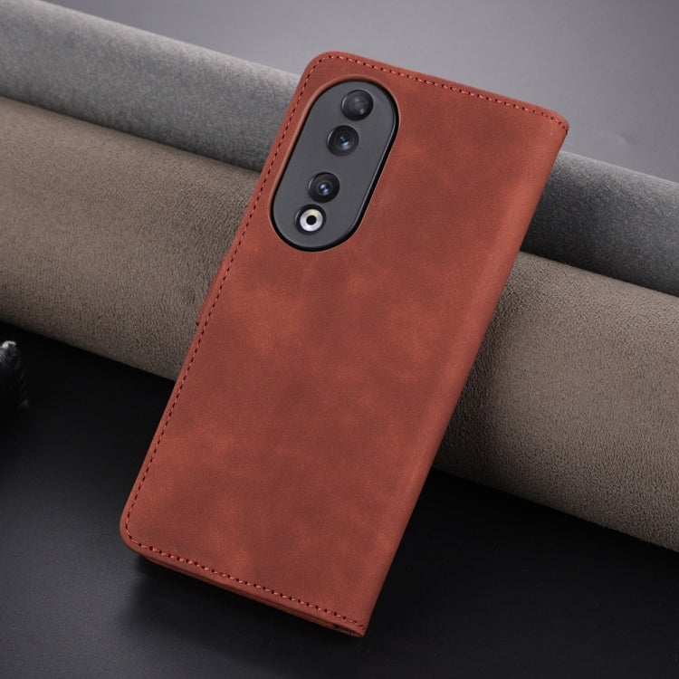 For Honor 90 AZNS Skin Feel Calf Texture Flip Leather Phone Case(Brown) - Honor Cases by AZNS | Online Shopping UK | buy2fix