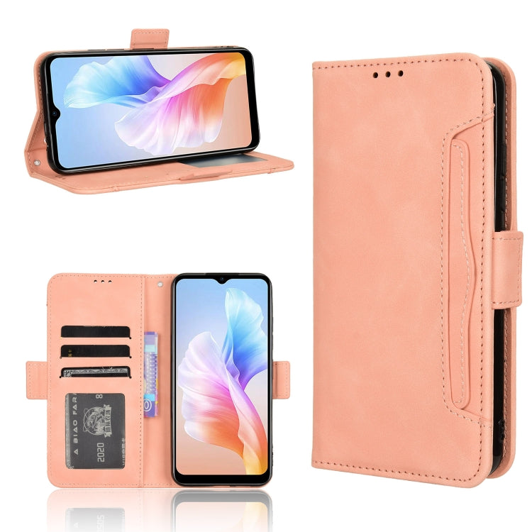 For Doogee X98 Skin Feel Calf Texture Card Slots Leather Phone Case(Pink) - Doogee Cases by buy2fix | Online Shopping UK | buy2fix