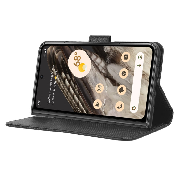 For Google Pixel Fold Diamond Texture Leather Phone Case(Black) - Google Cases by buy2fix | Online Shopping UK | buy2fix