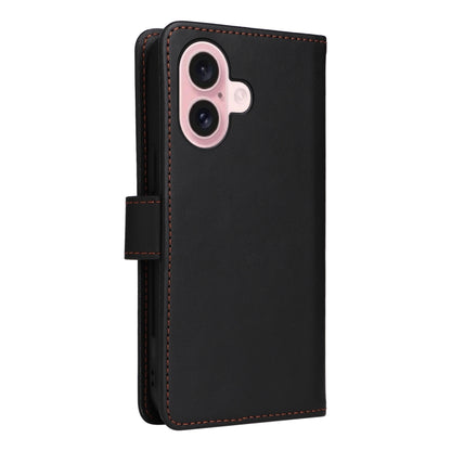 For iPhone 16 Plus BETOPNICE BN-005 2 in 1 Detachable Imitate Genuine Leather Phone Case(Black) - iPhone 16 Plus Cases by BETOPNICE | Online Shopping UK | buy2fix