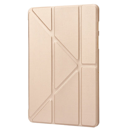 For Samsung Galaxy Tab S9+ Deformation Silicone Leather Tablet Case(Gold) - Galaxy Tab S9+ Cases by buy2fix | Online Shopping UK | buy2fix