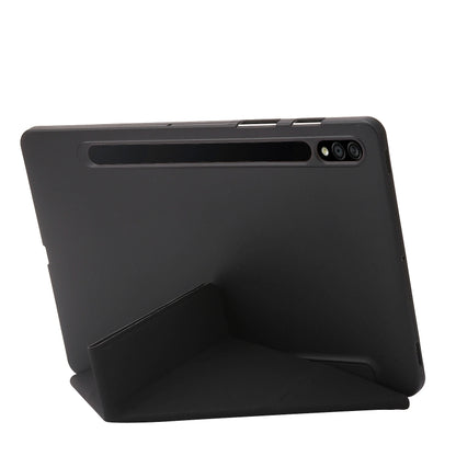 For Samsung Galaxy Tab S9+ Deformation Silicone Leather Tablet Case(Black) - Galaxy Tab S9+ Cases by buy2fix | Online Shopping UK | buy2fix