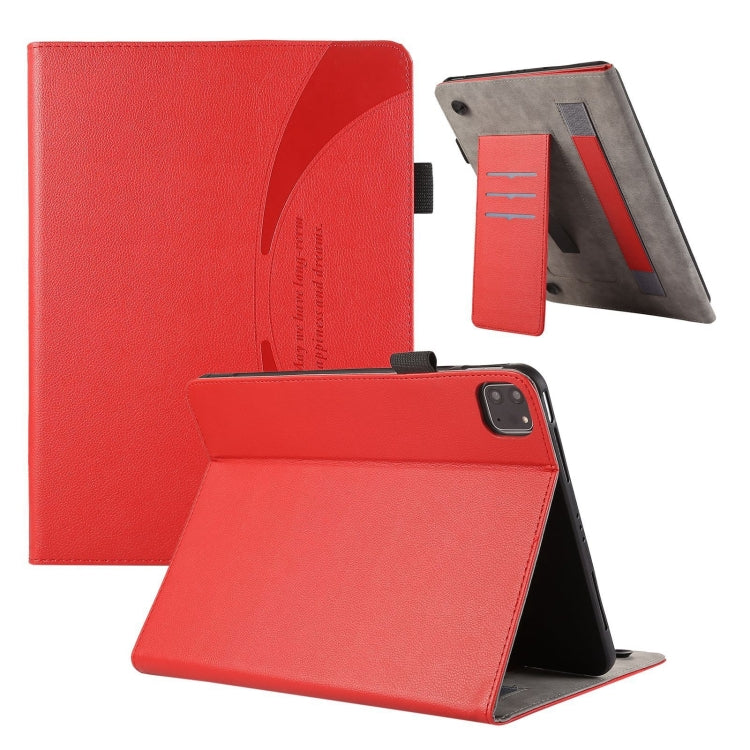 For iPad Pro 11 2024 Litchi Texture Leather Sucker Tablet Case(Red) - iPad Pro 11 2024 Cases by buy2fix | Online Shopping UK | buy2fix